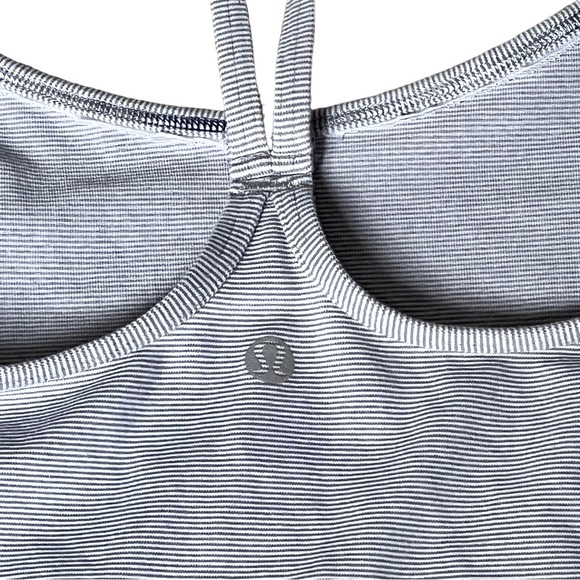 Lululemon Power Y Tank Top in Cream Stripes Size Small - Picture 4 of 4